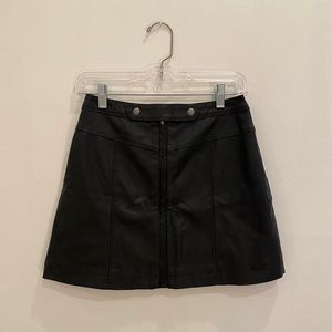 Abercrombie & Fitch black leather like skirt